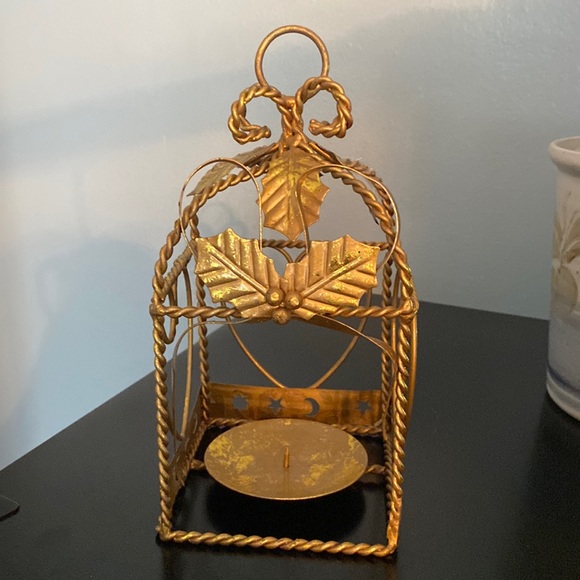 unbranded Other - Holiday Gold Metal Candle Holder